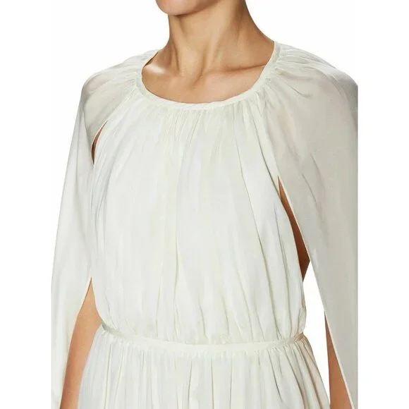 NWT Rachel Zoe Henrietta in Pink Red Silk Chiffon Cape Back Grecian Gown 2 $795